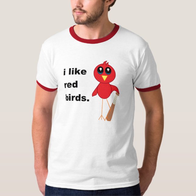 Camiseta Tengo gusto de pájaros rojos (Anverso)