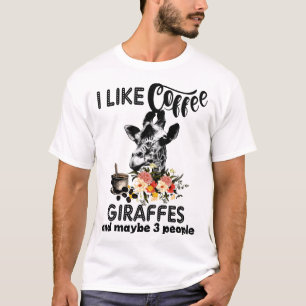 Camiseta tengo gusto del café de las jirafas del café y
