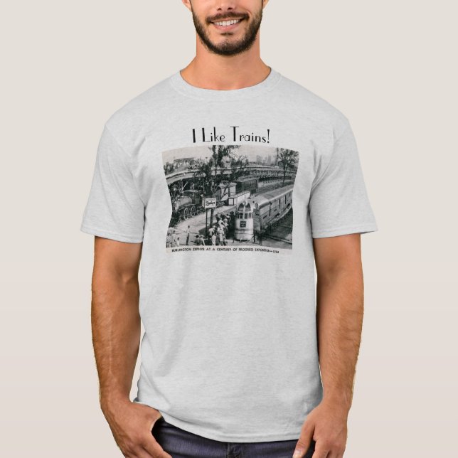 Camiseta Tengo gusto del vintage de los trenes (Anverso)