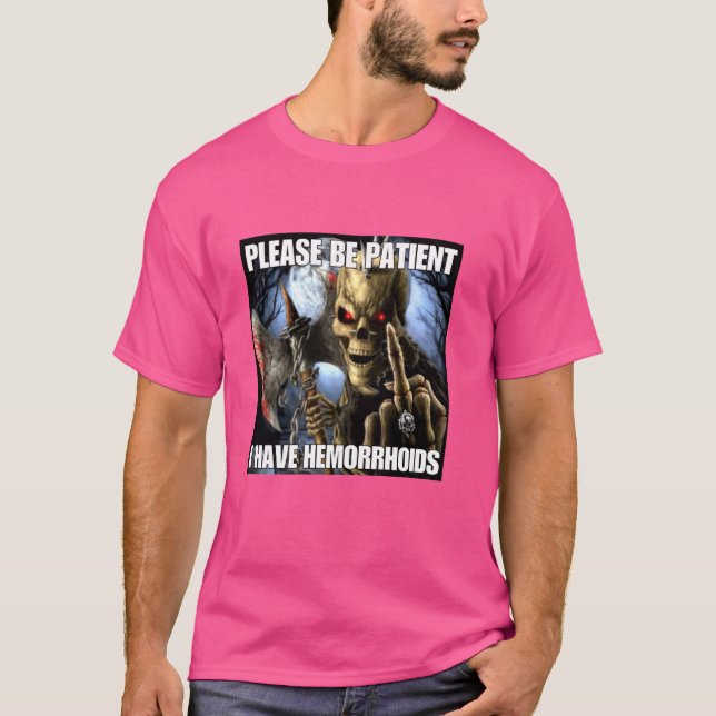 Camiseta Tengo Hemorroides Funny Cringe Meme de Skeleton du (Anverso)