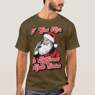 Camiseta Tengo Hos En Diferentes Códigos De Áreas Navidades