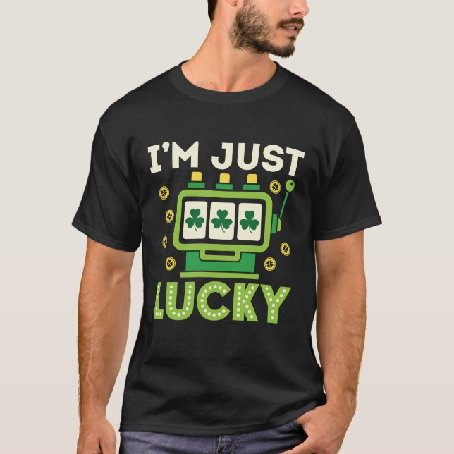 Camiseta Tengo la suerte de que el casino St Patricks Day S (Anverso)