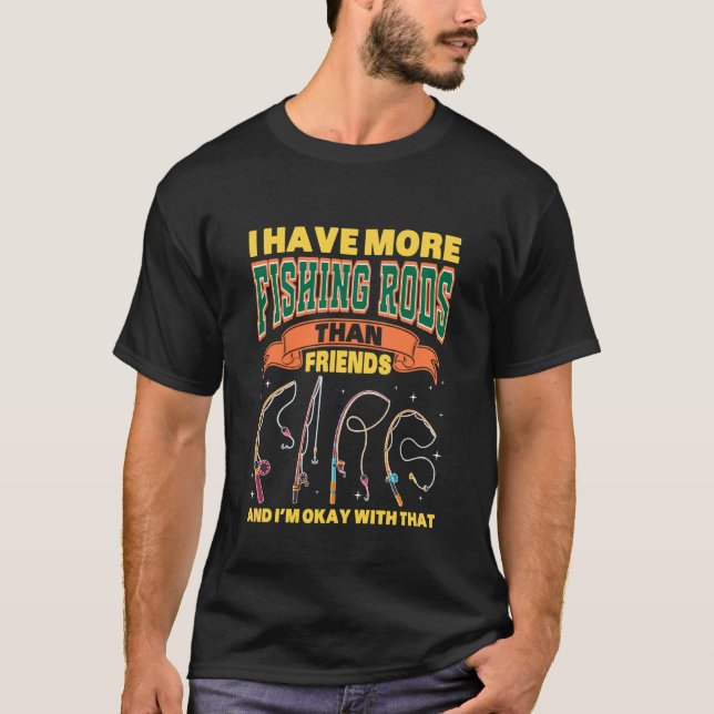 CAMISETA TENGO MÁS CAÑAS DE PESCAR QUE AMIGOS (Anverso)