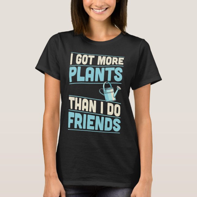 Camiseta Tengo más plantas que amigos introvertido (Anverso)