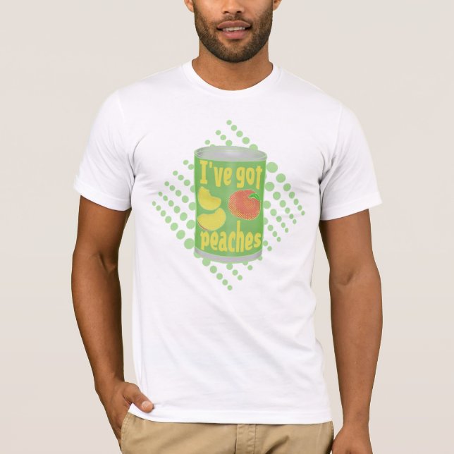 Camiseta Tengo melocotones Tin de fruta (Anverso)