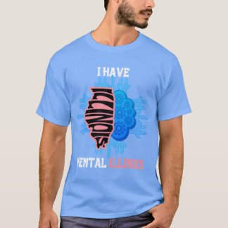 Camiseta tengo mental illinois lindo illinois