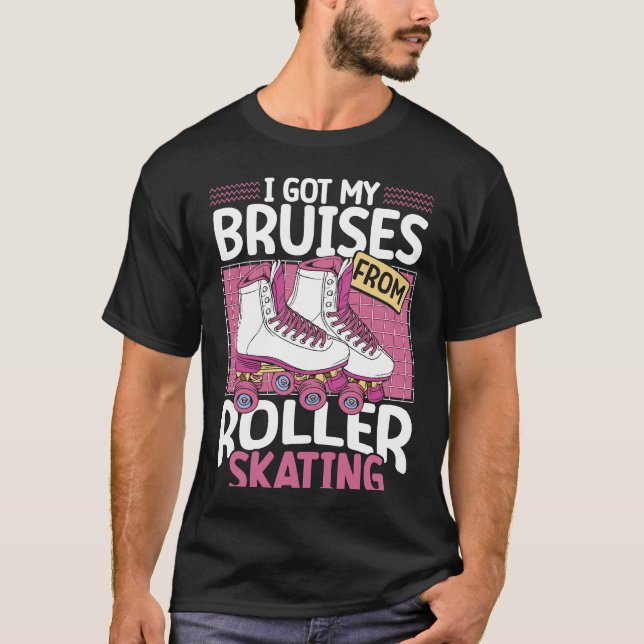 Camiseta Tengo Mis Moretones De Roller Skprint Backprint Ro (Anverso)