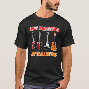 Camiseta Tengo muchos hobbies todos son guitarras guitarra 