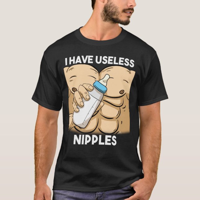 Camiseta Tengo Nipas inútiles amamantando a papá (Anverso)