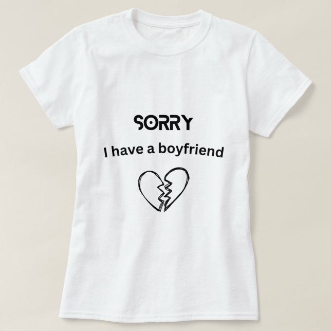 Camiseta Tengo novio (Diseño del anverso)