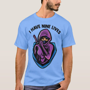 Camiseta Tengo Nueve Vidas Anime Ninjas Manga Samurais 