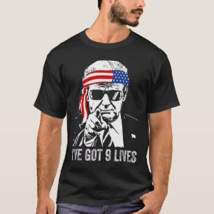 Camiseta Tengo nueve vidas - Trump 2024 Divertido 