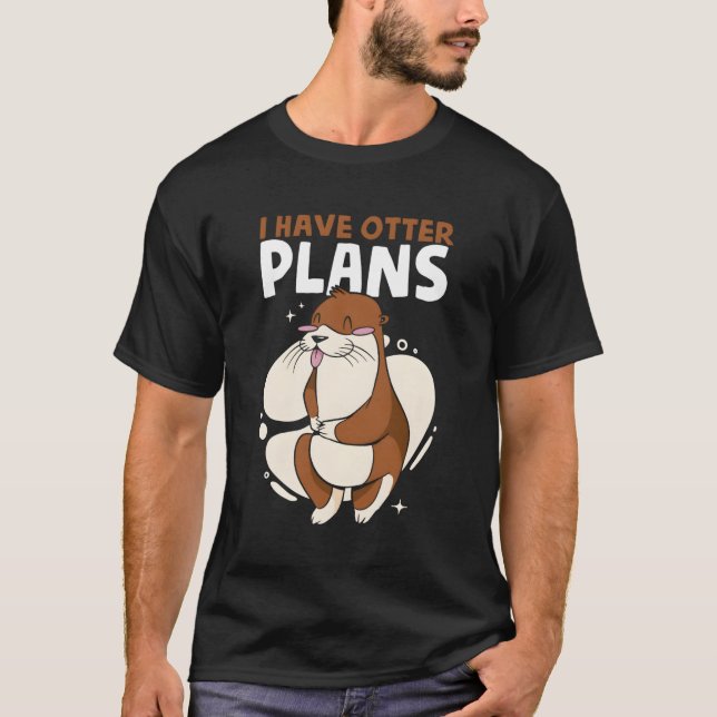Camiseta Tengo Otros Planes Marinos De Otter (Anverso)