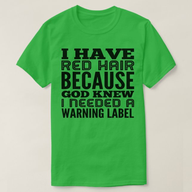 CAMISETA TENGO PELO ROJO 1 (Diseño del anverso)