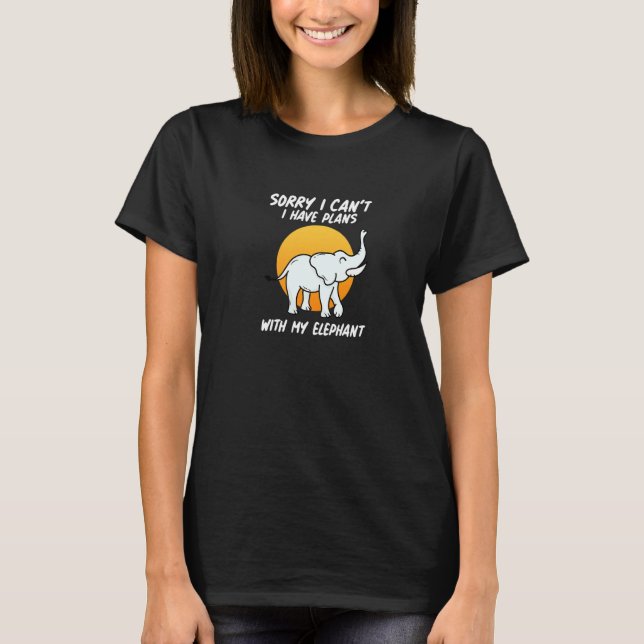 Camiseta Tengo Planes Con Mi Elefante Cute Elephants Graph (Anverso)