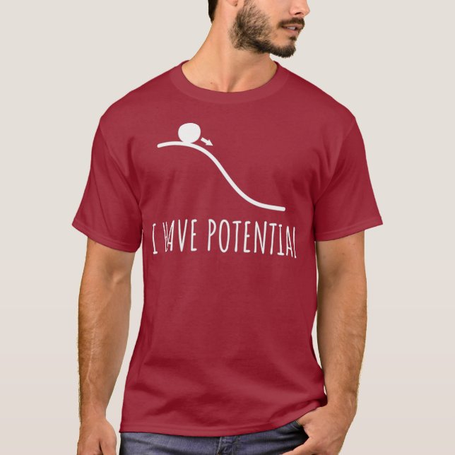 Camiseta Tengo potenciales chistes de matemáticas de la fís (Anverso)