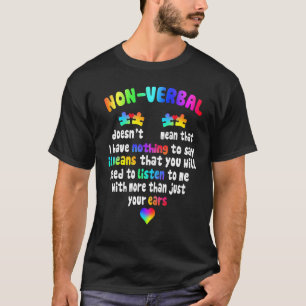 Camiseta Tengo rompecabezas no verbal neón pastel Autismo 