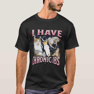 Camiseta Tengo SII Crónico Chistoso Gato Meme Bootleg Gráfi