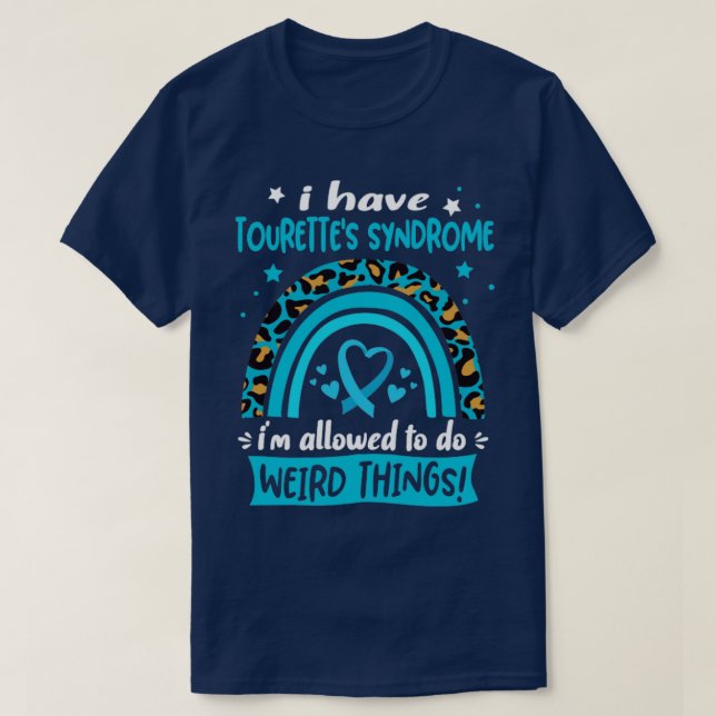 Camiseta Tengo síndrome de Tourettes, me permiten hacer rar (Diseño del anverso)
