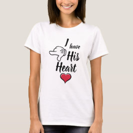Camiseta Tengo su corazón parejas divertidas Valentín