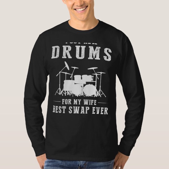 Camiseta Tengo tambores para mi esposa - el mejor intercamb (Anverso)