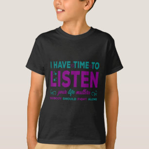 Camiseta Tengo Tiempo Para Escuchar - Prevención Del Suicid