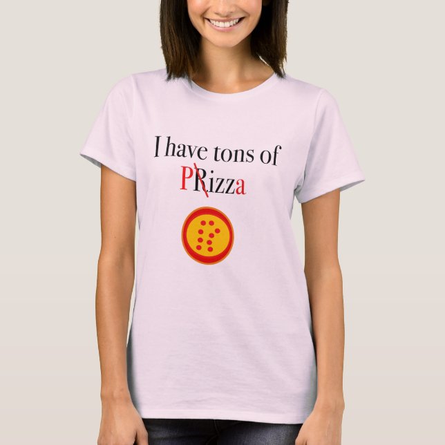 Camiseta Tengo toneladas de pizza (Anverso)