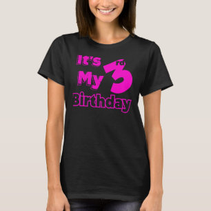 Camiseta Tengo tres años y es mi tercer cumpleaños 4