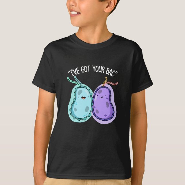 Camiseta Tengo tu bacteria graciosa Pun Dark BG (Anverso)
