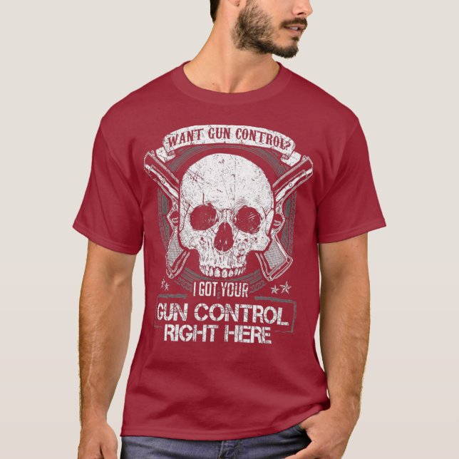 Camiseta Tengo Tu Control De Arma Justo Aquí Pro 2 (Anverso)