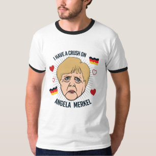 Camiseta Tengo un agolpamiento en Angela Merkel - -