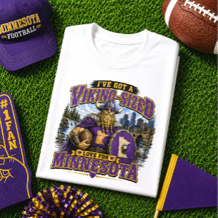 Camiseta Tengo un amor del tamaño de un vikingo por el fútb