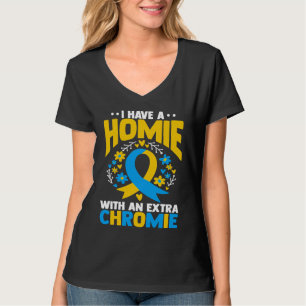 Camiseta Tengo un compa con un cromo extra t21 síndrome de