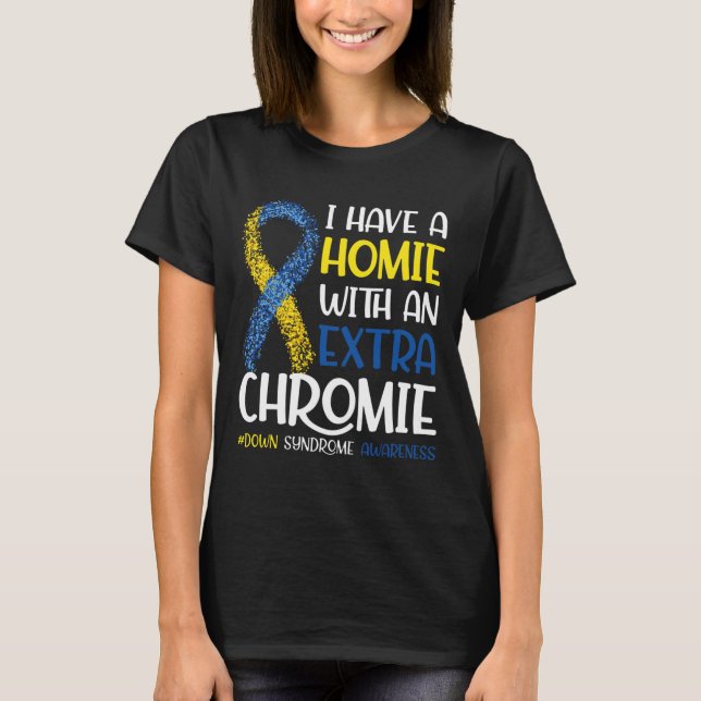Camiseta Tengo un compa con un cromosoma extra Síndrome de  (Anverso)