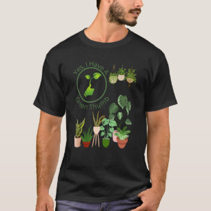 Camiseta Tengo Un Garde De Plantas Colgantes De Pulgar Verd