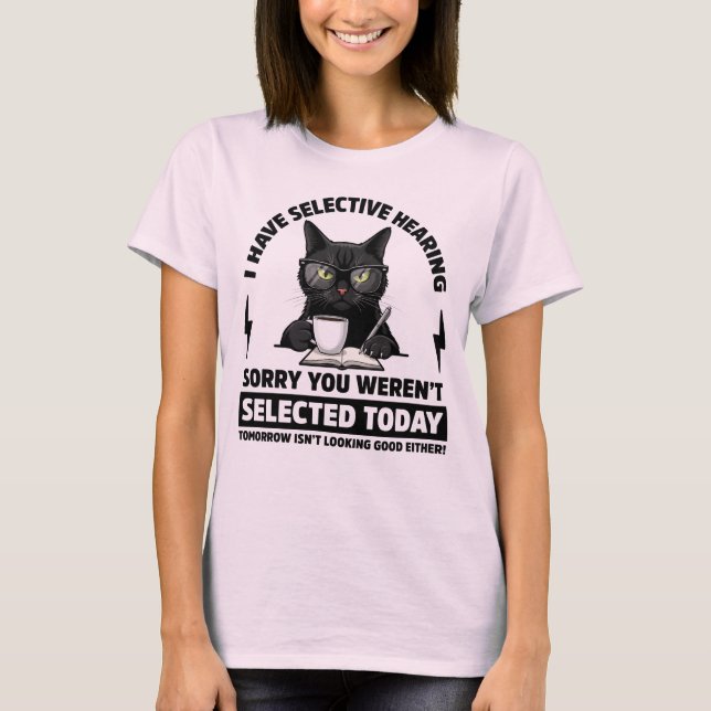 Camiseta Tengo un gato sarcástico gracioso (Anverso)