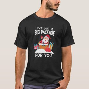 Camiseta Tengo un gran paquete para Navidades divertidos