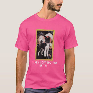 Camiseta Tengo un lugar suave para Akitas Cute Akita Lover