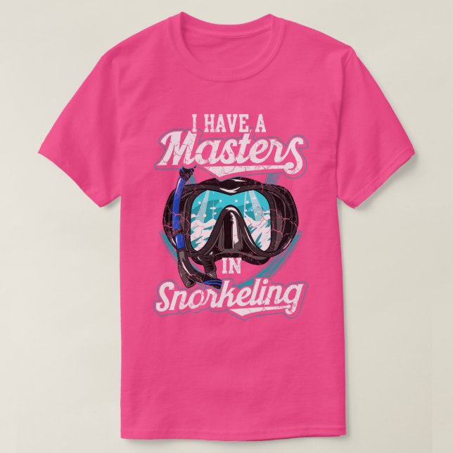 Camiseta Tengo Un Master En Buceo Snorkel Scuba (Diseño del anverso)
