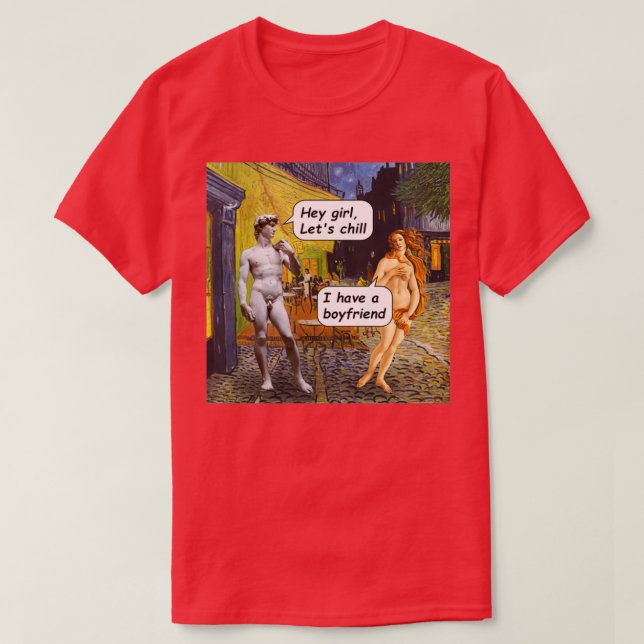 Camiseta Tengo un novio El nacimiento de Venus (Diseño del anverso)