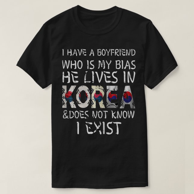 Camiseta Tengo Un Novio Que Es Mi Bias Graciosa Música Kpop (Diseño del anverso)