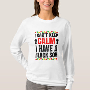 Camiseta Tengo Un Regalo De Hijo Negro Para Mamá Negra