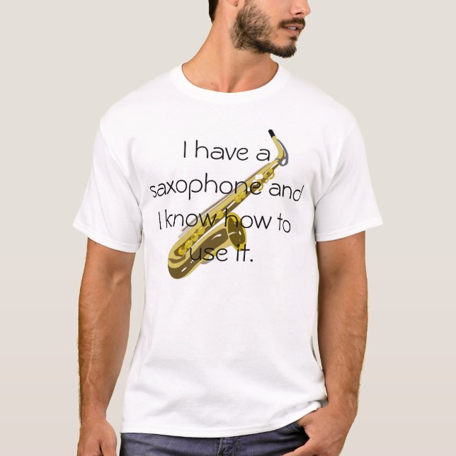 Camiseta Tengo un saxofón (Anverso)