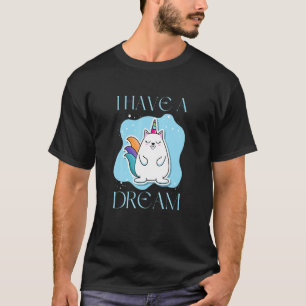 Camiseta Tengo un sueño Gatito lindo Unicornio Rendy