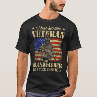 Camiseta Tengo Un Veterano Y Abuelo Padre De La Bandera Est
