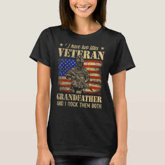 Camiseta Tengo Un Veterano Y Abuelo Padre De La Bandera Est