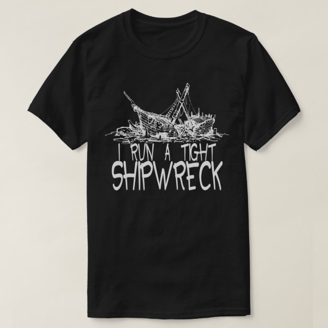 Camiseta Tengo una etiqueta graciosa de idiota con Shipwrec (Diseño del anverso)