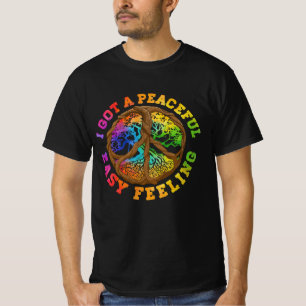 Camiseta Tengo Una Tranquila Sensación Fácil Hippie Árbol D