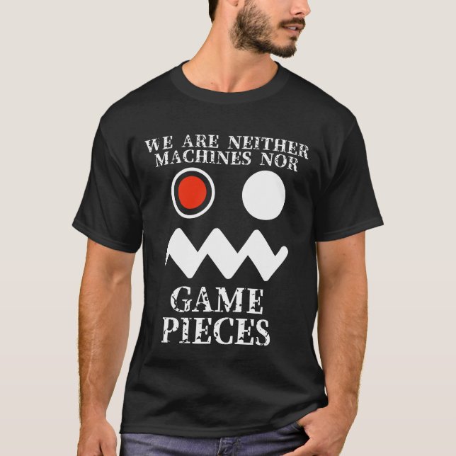 Camiseta Tengoku Daimakyou no somos máquinas ni juegos (Anverso)