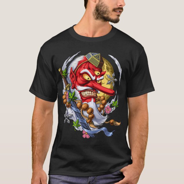 Camiseta Tengu demonio japonés (Anverso)
